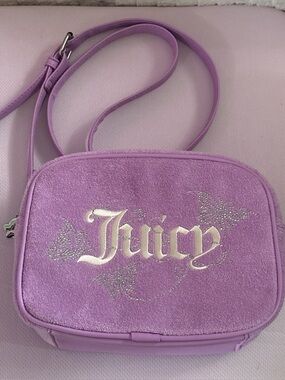 Juicy Couture Lavender Suede Crossbody Bag